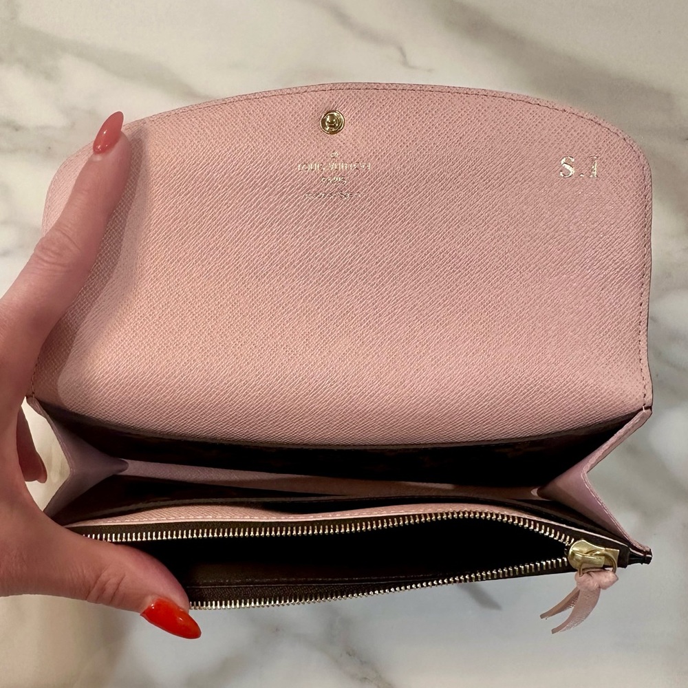Louis Vuitton Monogram Emilie Wallet Rose Ballerine - Picture 8 of 9